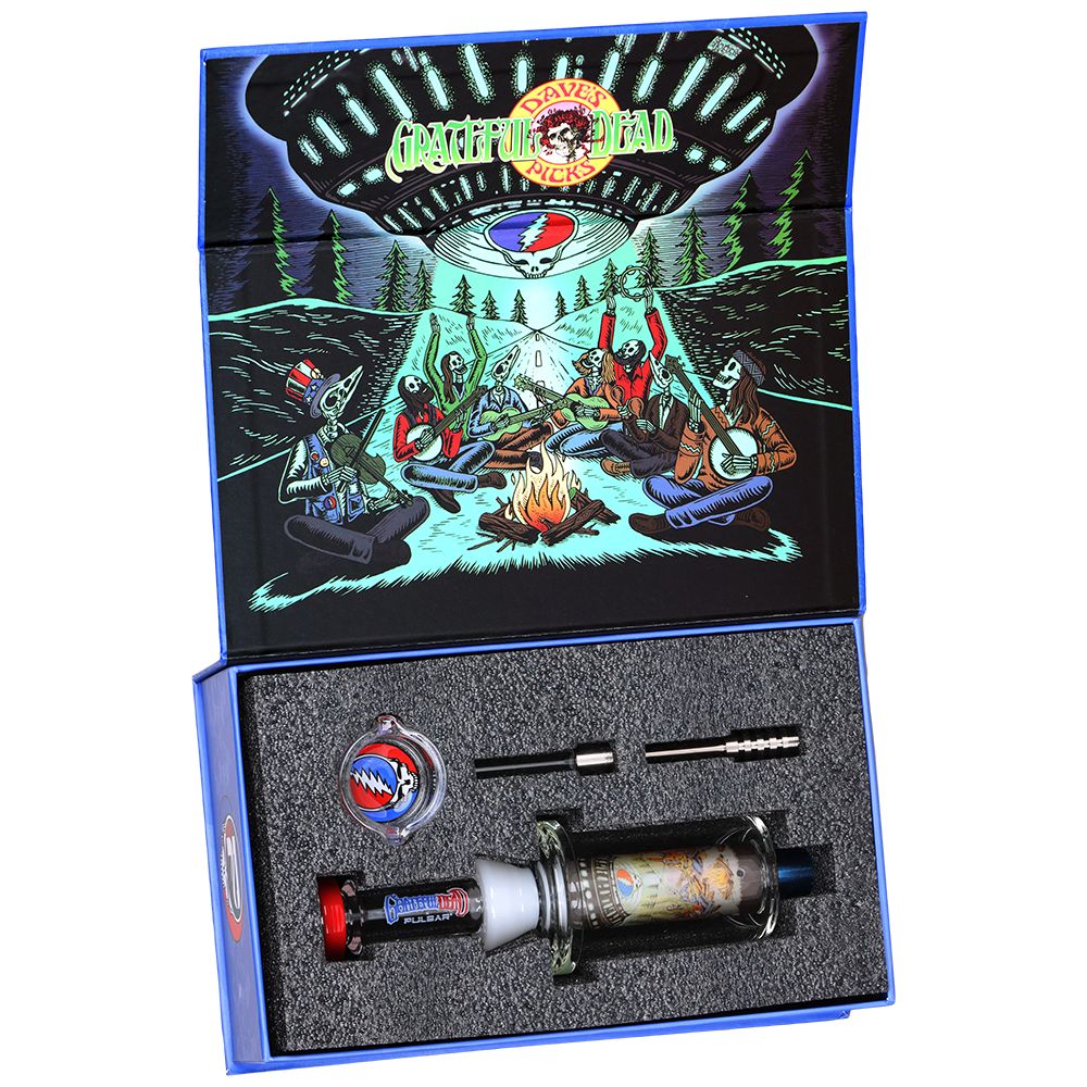 Grateful Dead x Pulsar Inside Print Vapor Vessel &amp; SYF Dab Dish - 9.25" / UFO Jam