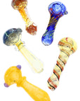 Colorful Glass Spoon Pipe “Grab Bag” – 4″–4.5″ – Assorted