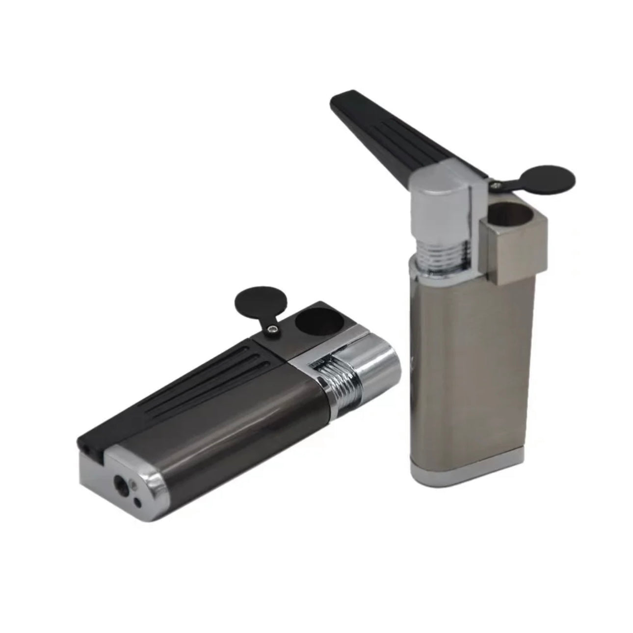 Engravable Pipe With Built In Lighter – Golden Goat Quartz