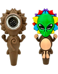 4" AFM Alien Silicone Glass Screen Hand Pipe