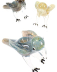 Silver Fumed Color-Changing Glass Bird Hand Pipe “Songbird” – Assorted