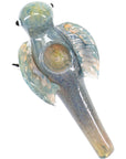 Silver Fumed Color-Changing Glass Bird Hand Pipe “Songbird” – Assorted