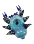 Silver Fumed Glass Crab Hand Pipe “Tide Claw” – Color-Changing