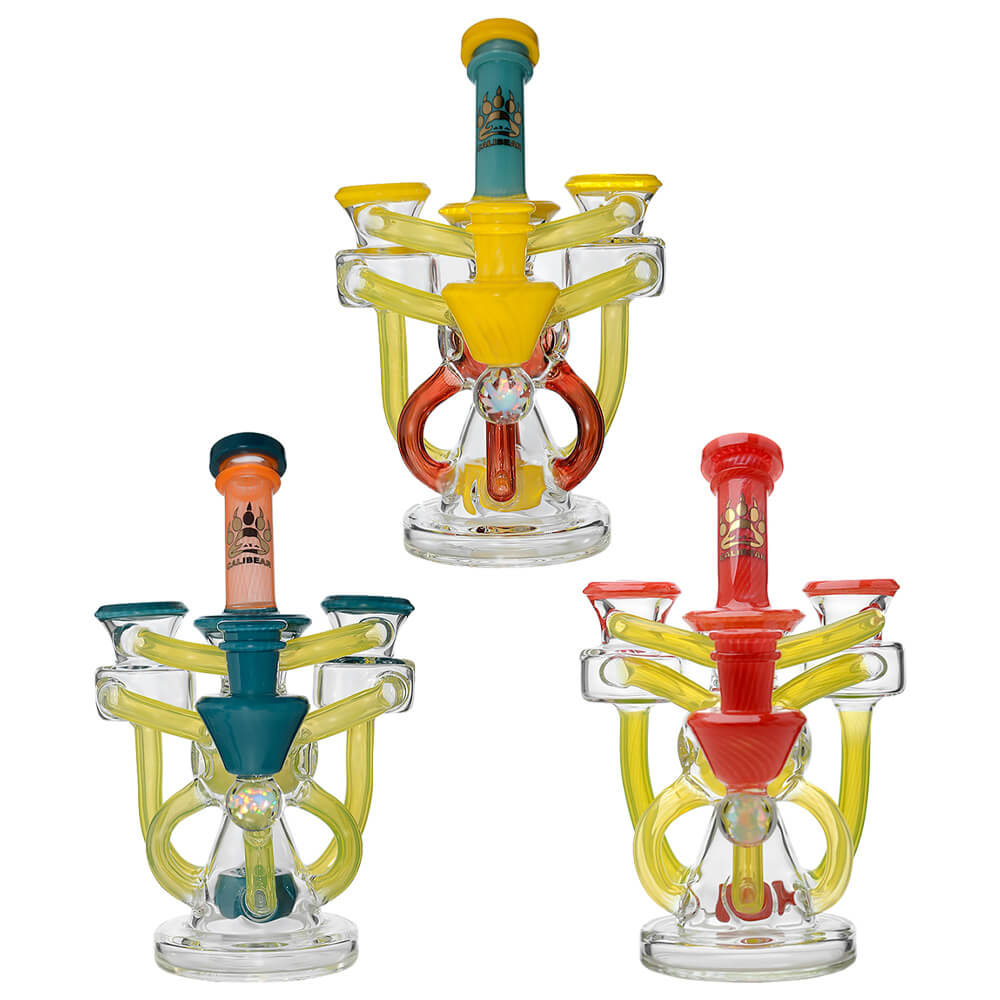 Calibear Artistic Recycler Dab Rig with Opal
