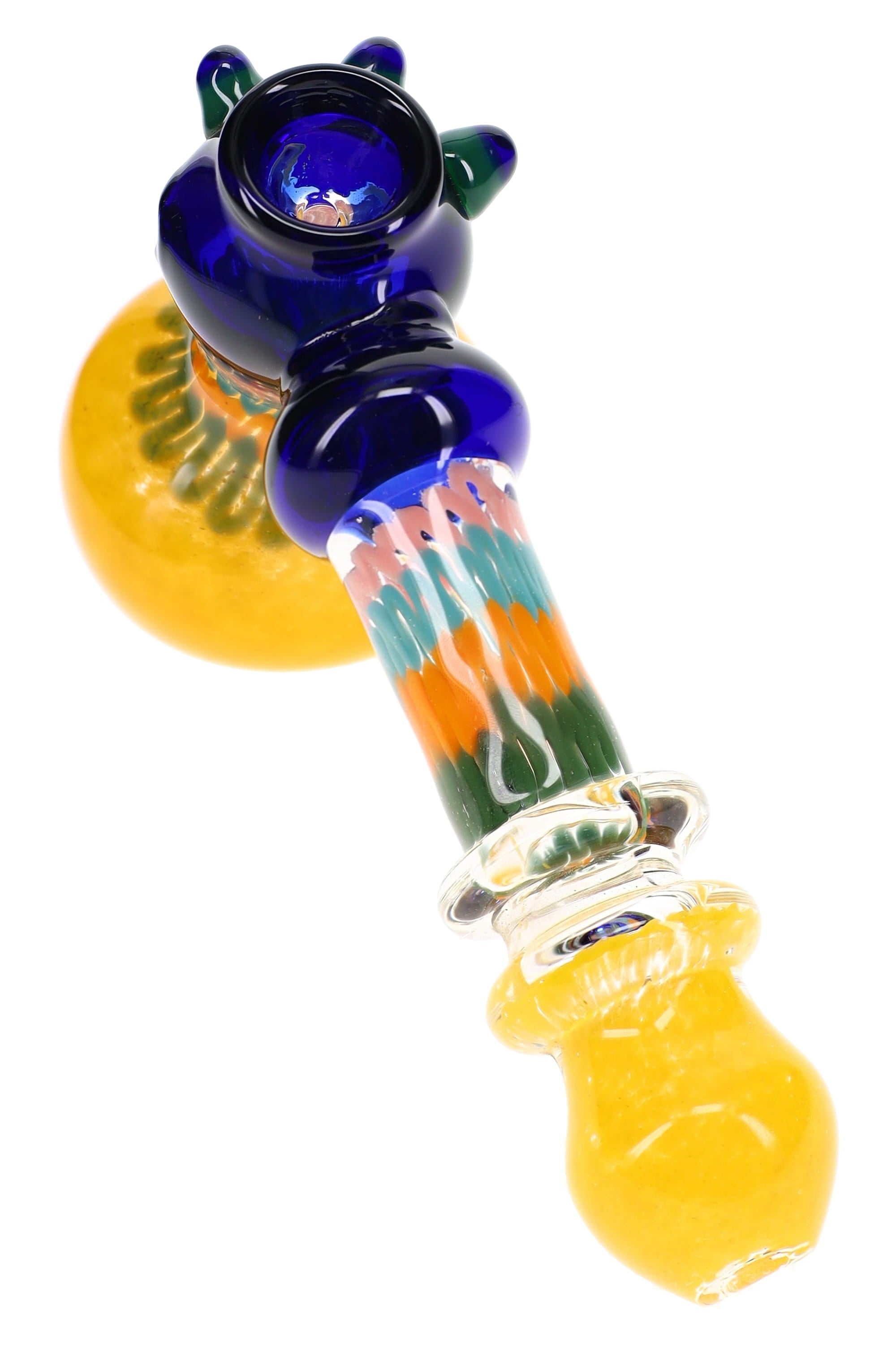 Frit Striped Ring Hammer Bubbler “Glass Parade” – 8½″ – Assorted Colors