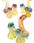 Fumed Frit Double-Chamber Sherlock Bubbler “Camel Curl” – 7″ – Assorted Colors