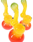 Rasta Frit Sherlock Glass Bubbler “Sunset Sway” – 5½″