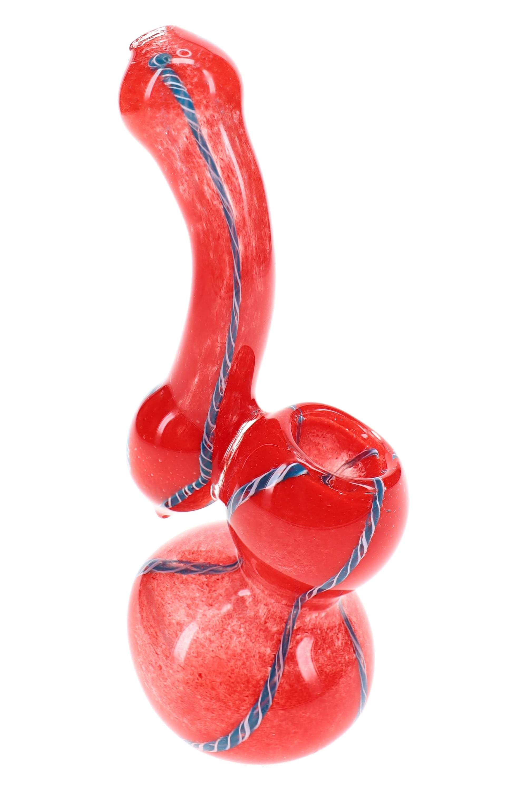 Frit Striped Sherlock Bubbler “Pocket Sleuth” – 5″ – Assorted Colors