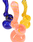 Glass Sherlock Bubbler “Spiral Sipper” – Small – Assorted Colors