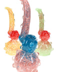 Thick Frit Sherlock Bubbler “Marble Maven” – 9″ – Assorted Colors