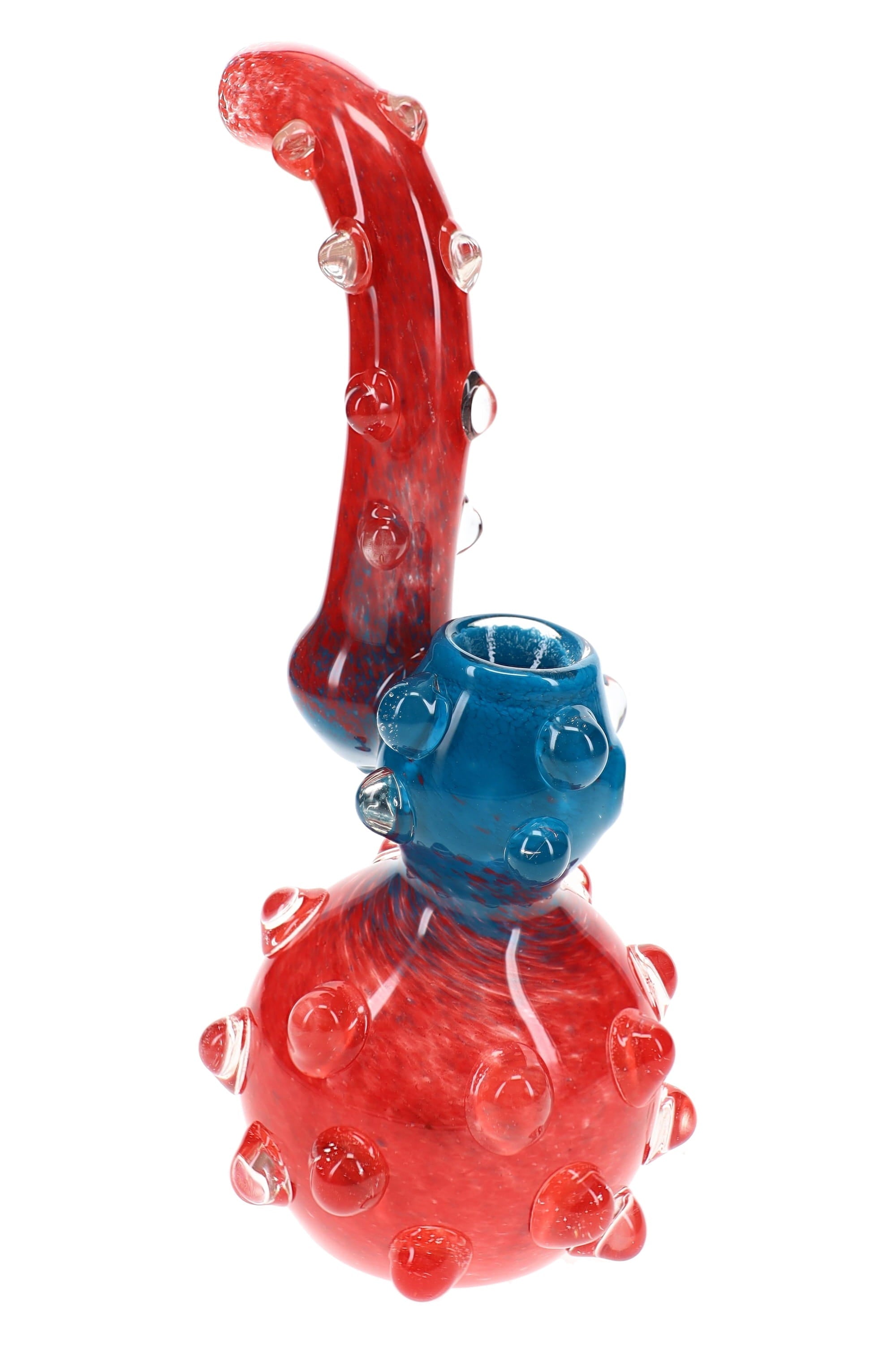 Thick Frit Sherlock Bubbler “Marble Maven” – 9″ – Assorted Colors