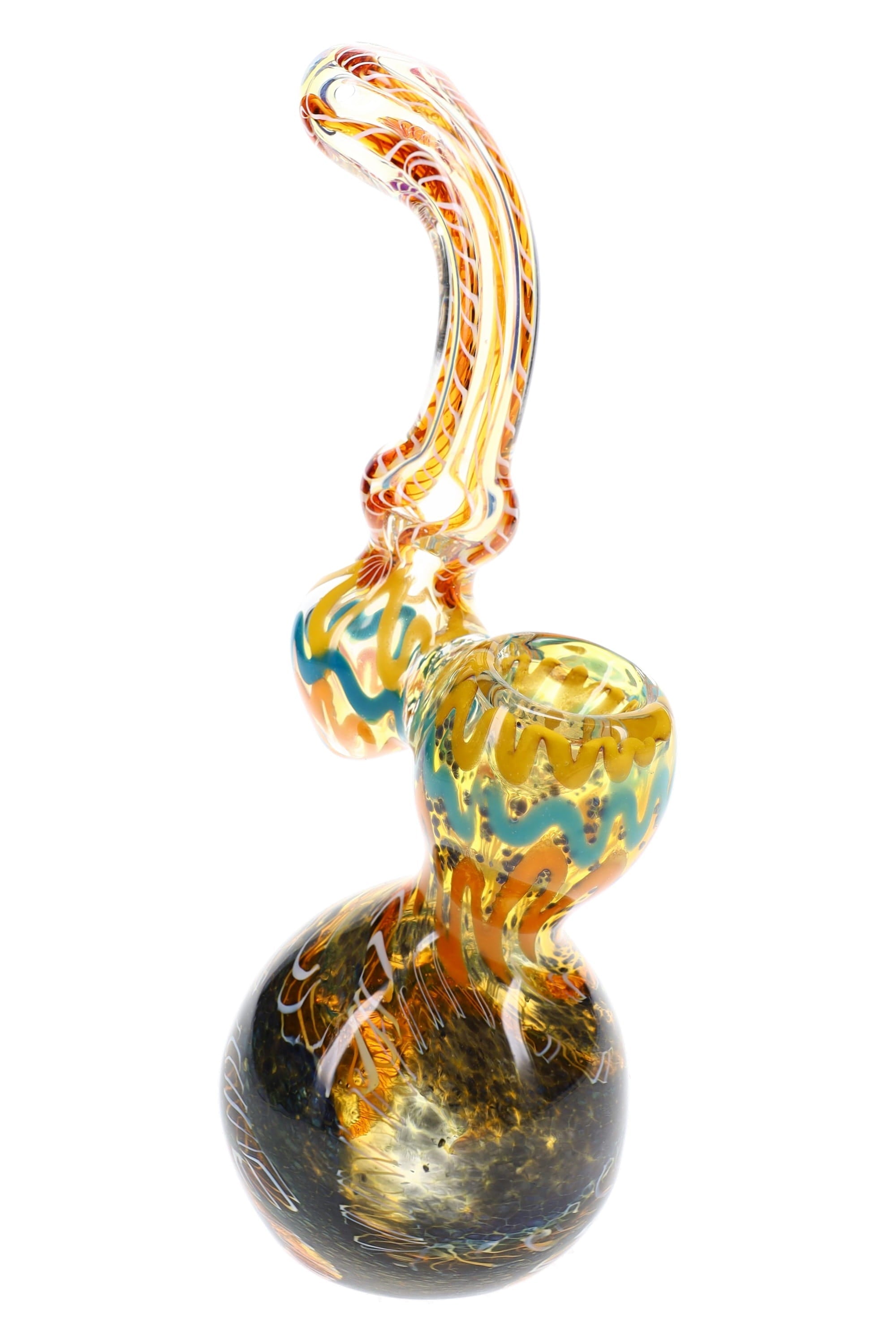 Silver Fumed Frit Sherlock Bubbler “Frit Wizard” – 7″ – Assorted Colors