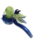 Silver-Fumed Spiky Monster Glass Hammer Bubbler “Reef Beast” – 8″