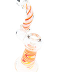 Rasta Swirl Striped Frit Sherlock Bubbler “Rasta Curl” – 6″ – Assorted Colors