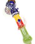 Rasta Swirl Frit Hammer Bubbler “Eye Spy” – 8″ – Assorted Colors