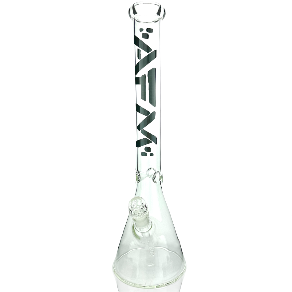 18" AFM Clear Glass Beaker Bong Set – with Ash Catcher