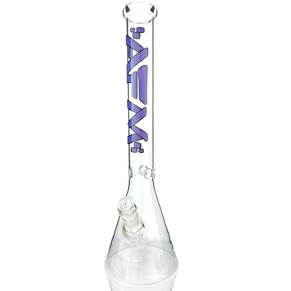 18" AFM Clear Glass Beaker Bong Set – with Ash Catcher