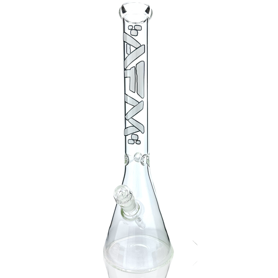 18" AFM Clear Glass Beaker Bong Set – with Ash Catcher