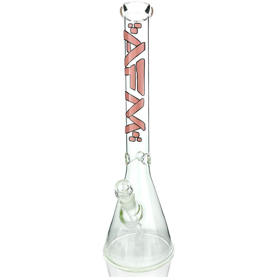 18" AFM Clear Glass Beaker Bong Set – with Ash Catcher