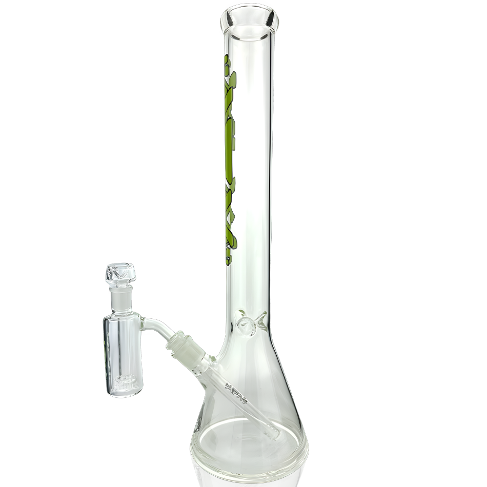 18" AFM Clear Glass Beaker Bong Set – with Ash Catcher