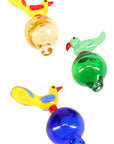 Glass Bird Bubble Carb Cap “Songbird Swirl” – Assorted Colors
