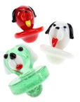Glass Dog Carb Cap “Pup Puff” – Assorted Colors