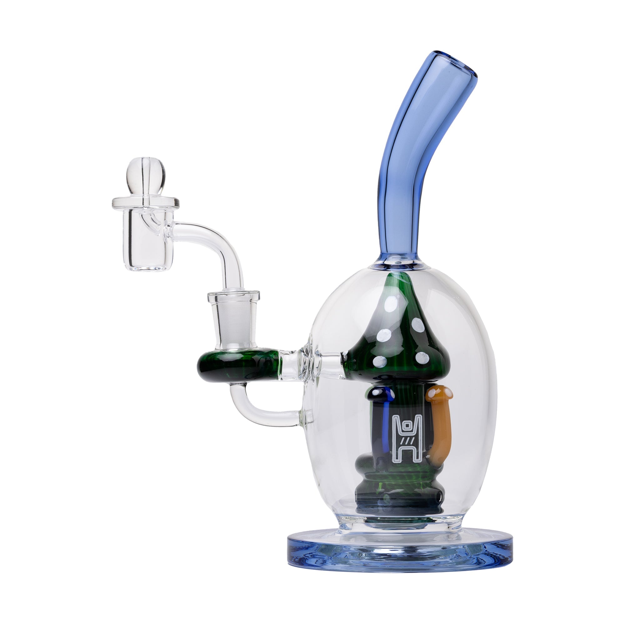 Human Grade Mushroom Globe Glass Rig