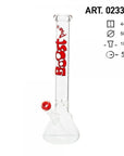 Boost | 17" Red Beaker Base Glass Water Pipe