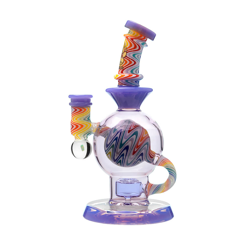 Calibear Heady Wigwag Ball Rig Encased Opal W/ Flower of Life Perc