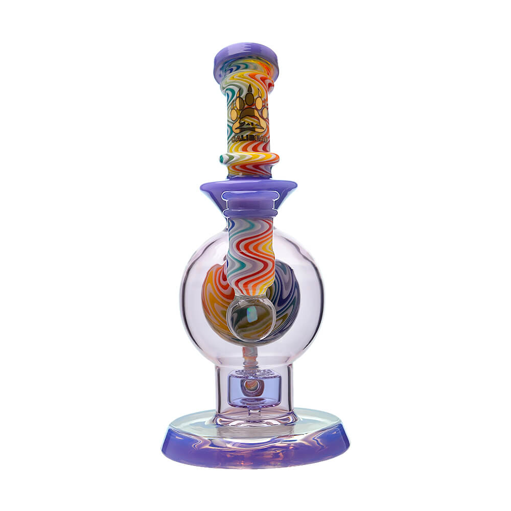 Calibear Heady Wigwag Ball Rig Encased Opal W/ Flower of Life Perc
