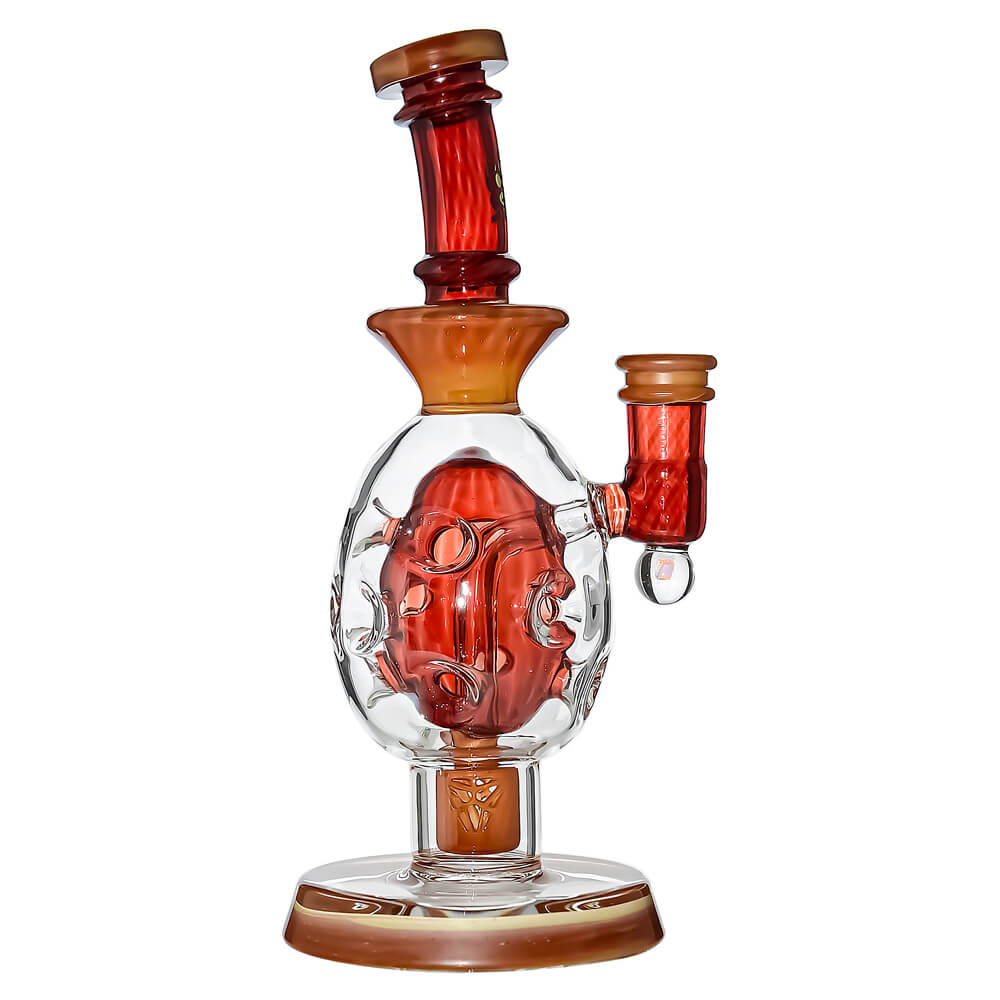 Calibear Oval Sphere Glass Dab Rig W/ Opal Triseed Perc