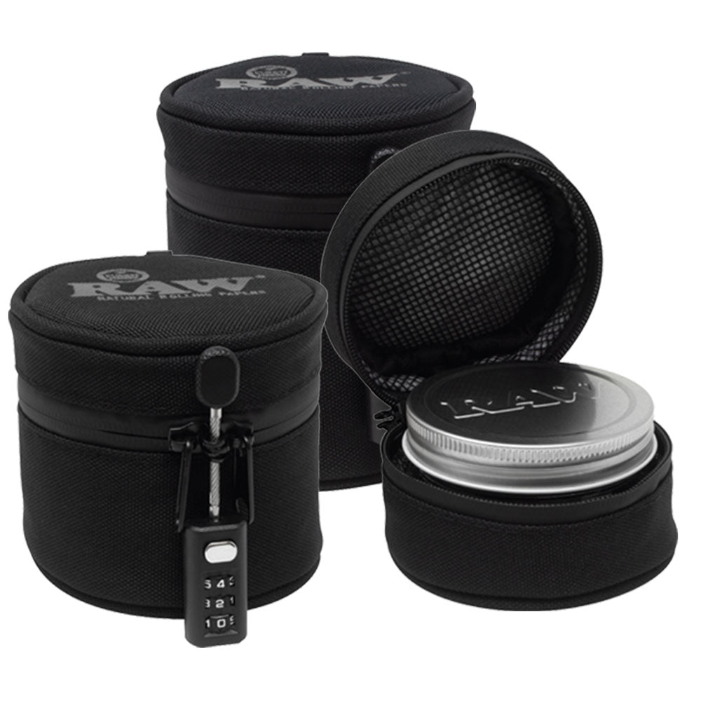 RAW Smell Proof Jar &amp; Cozy w/ Lock
