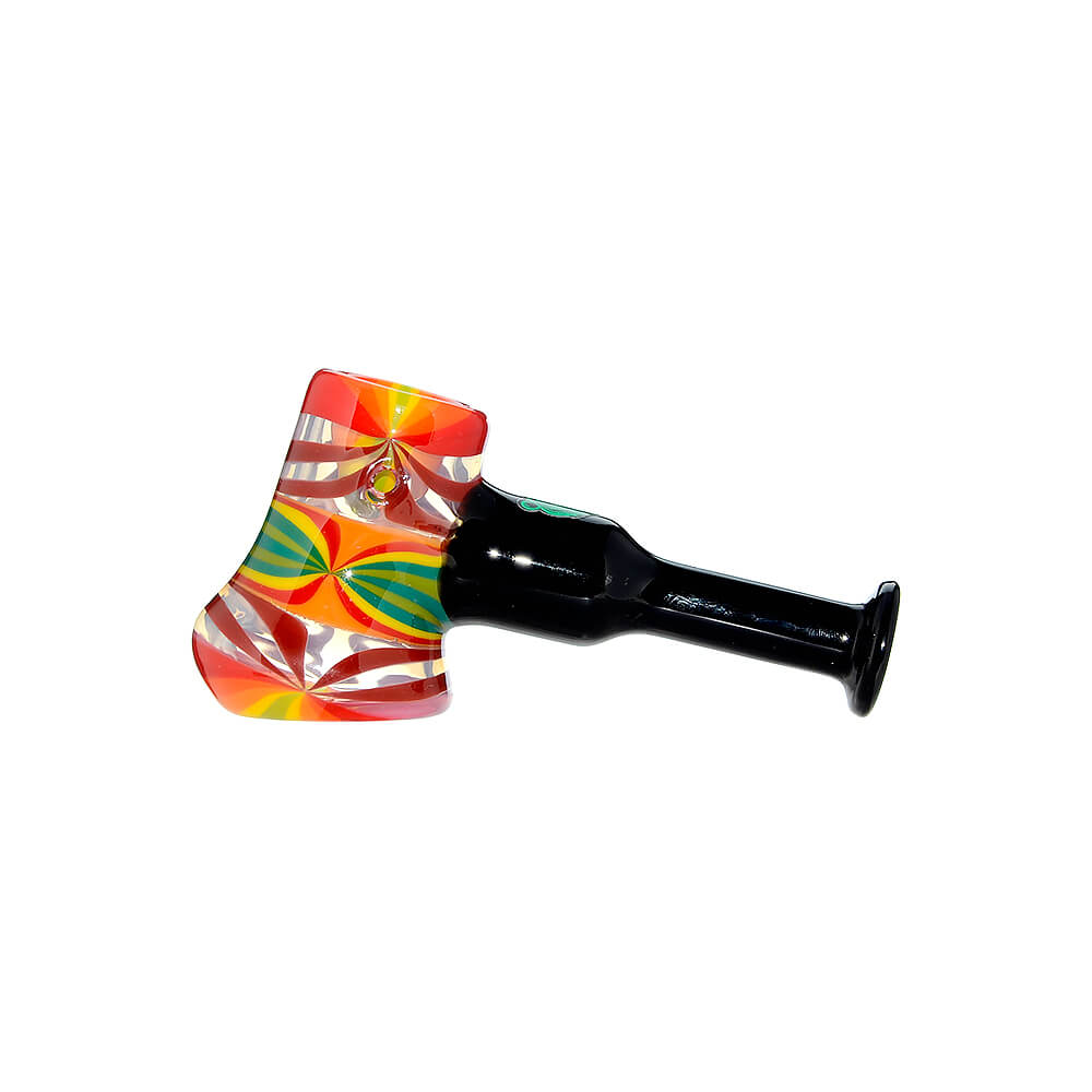 Colorful Starburst Axe Glass Pipe