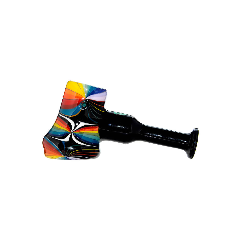 Colorful Starburst Axe Glass Pipe