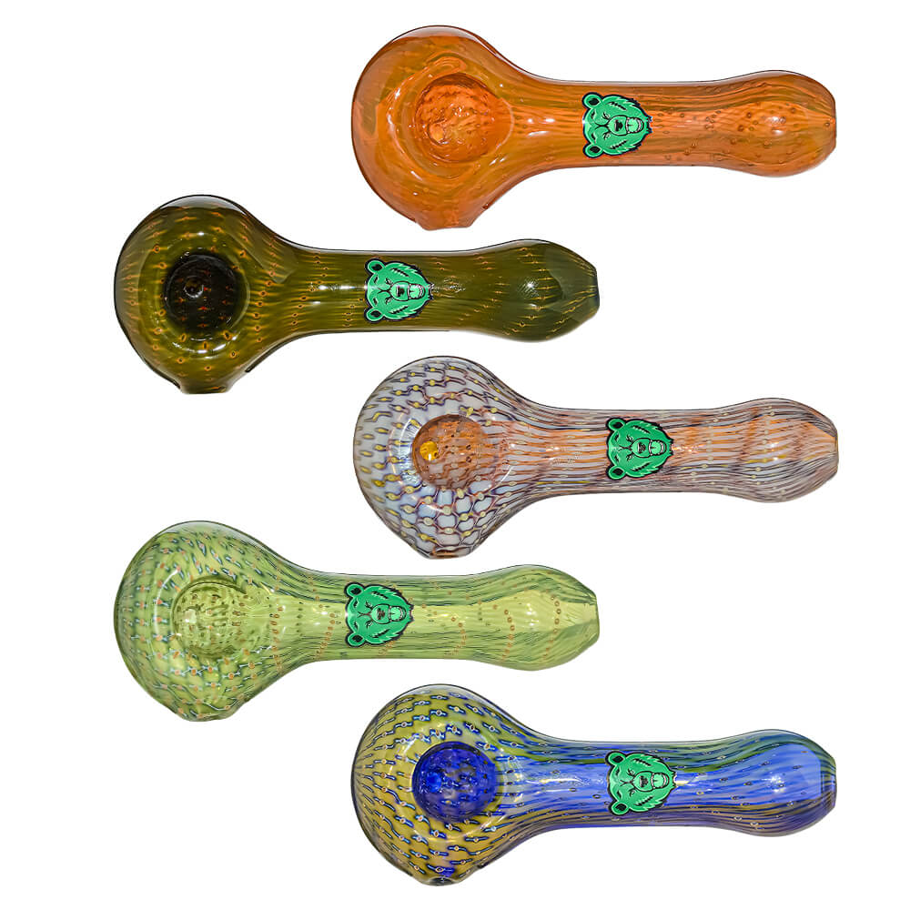 Colorful Textured Handmade Glass Pipe Collection