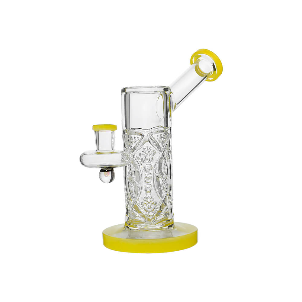 Calibear Crystal Engraved Straight Chamber Dab Rig