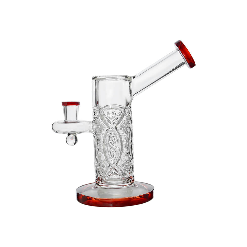 Calibear Crystal Engraved Straight Chamber Dab Rig