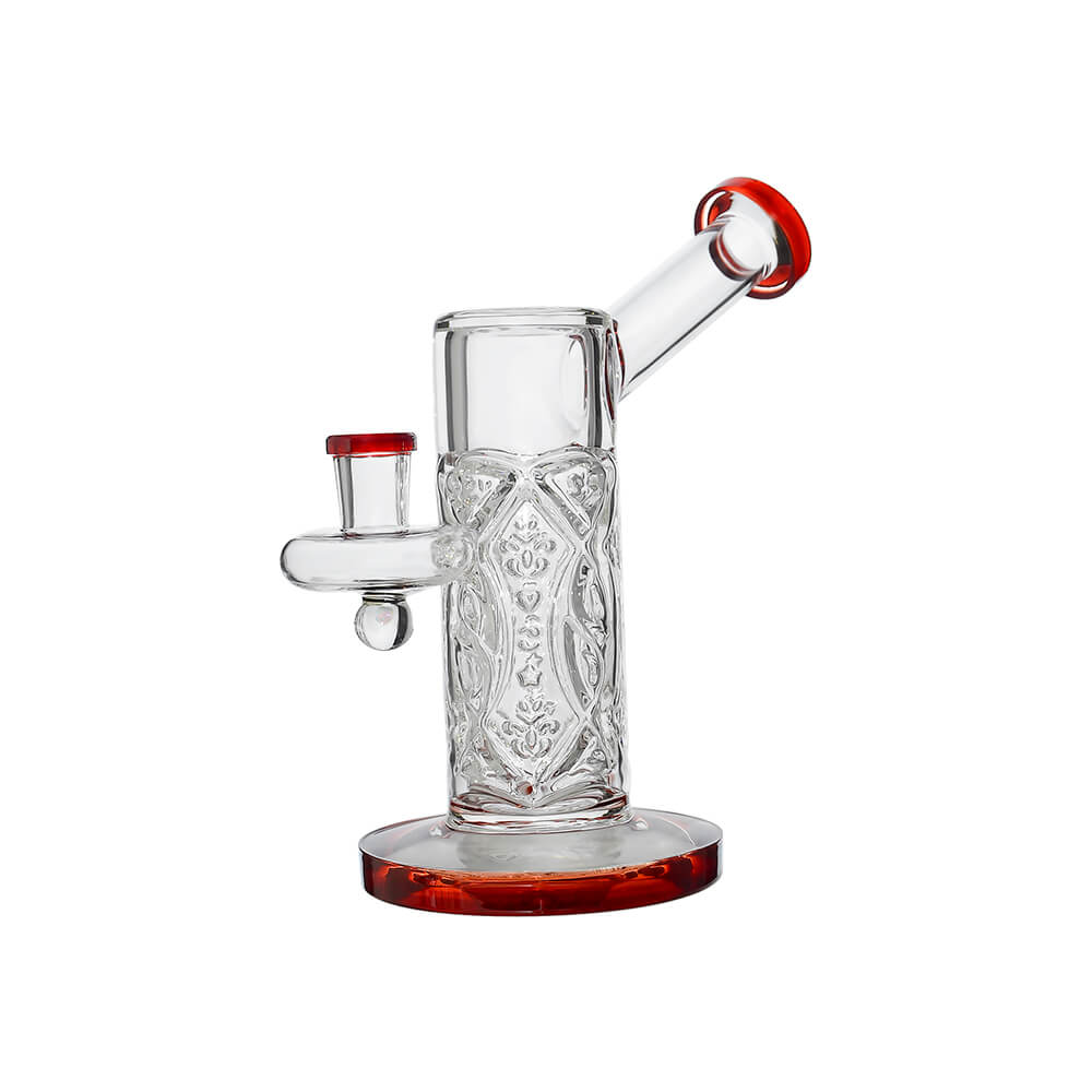Calibear Crystal Engraved Straight Chamber Dab Rig