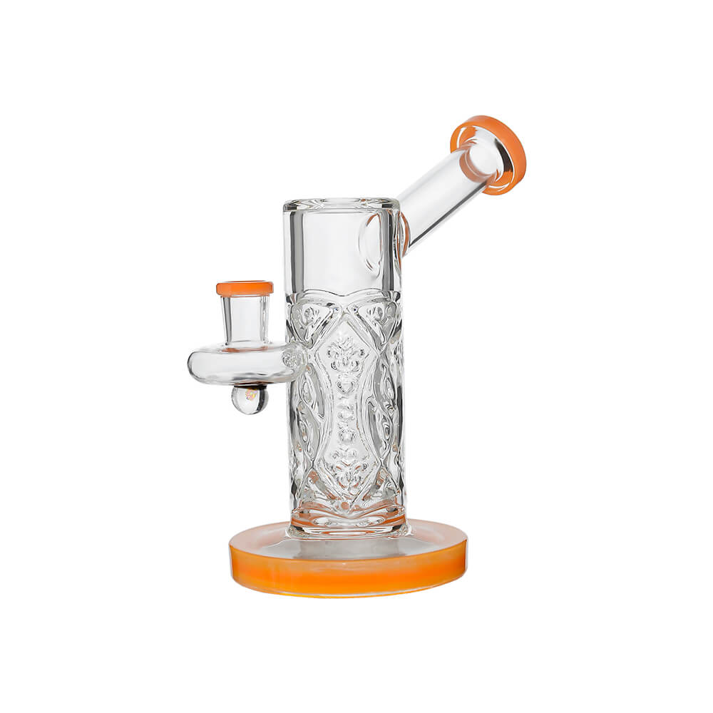 Calibear Crystal Engraved Straight Chamber Dab Rig