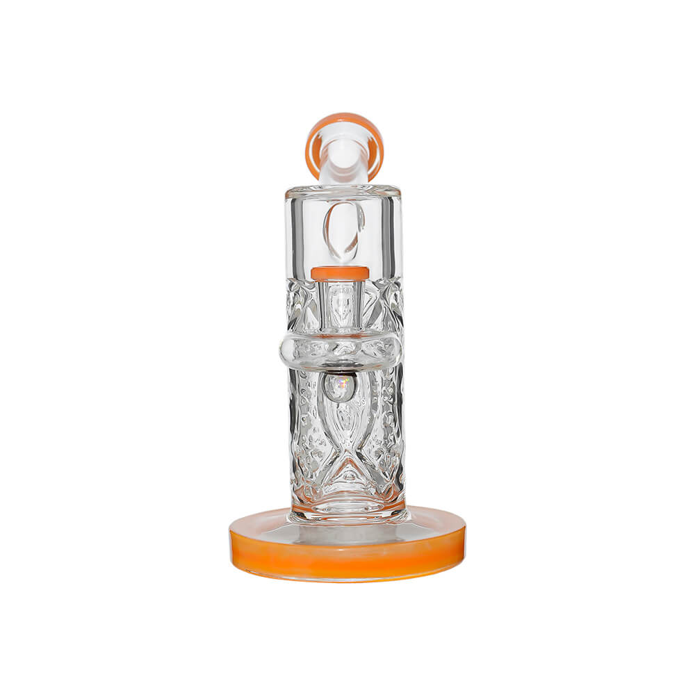 Calibear Crystal Engraved Straight Chamber Dab Rig