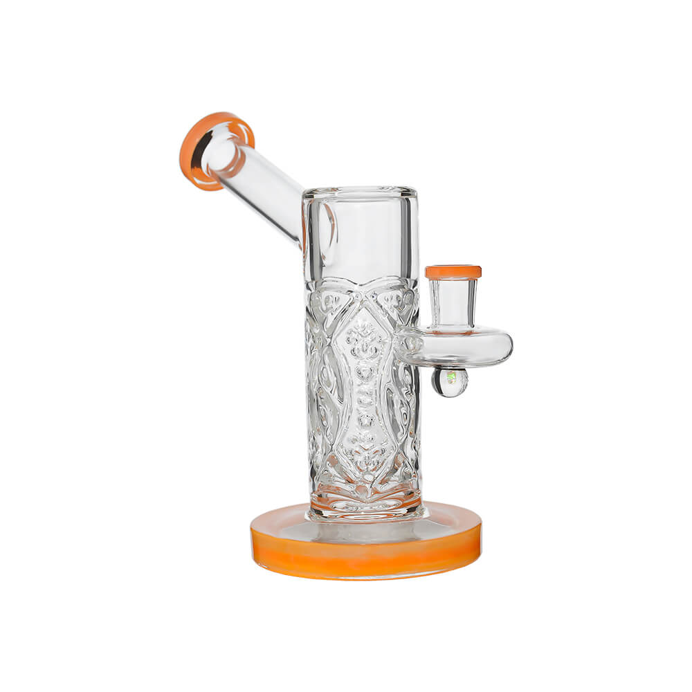 Calibear Crystal Engraved Straight Chamber Dab Rig