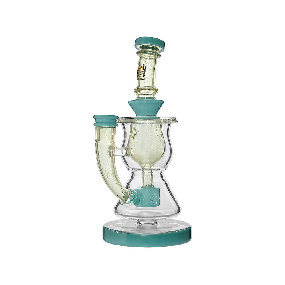 Calibear Curvy Torus Incycler Dab Rig | 8" Borosilicate Glass Rig with Torus Chamber