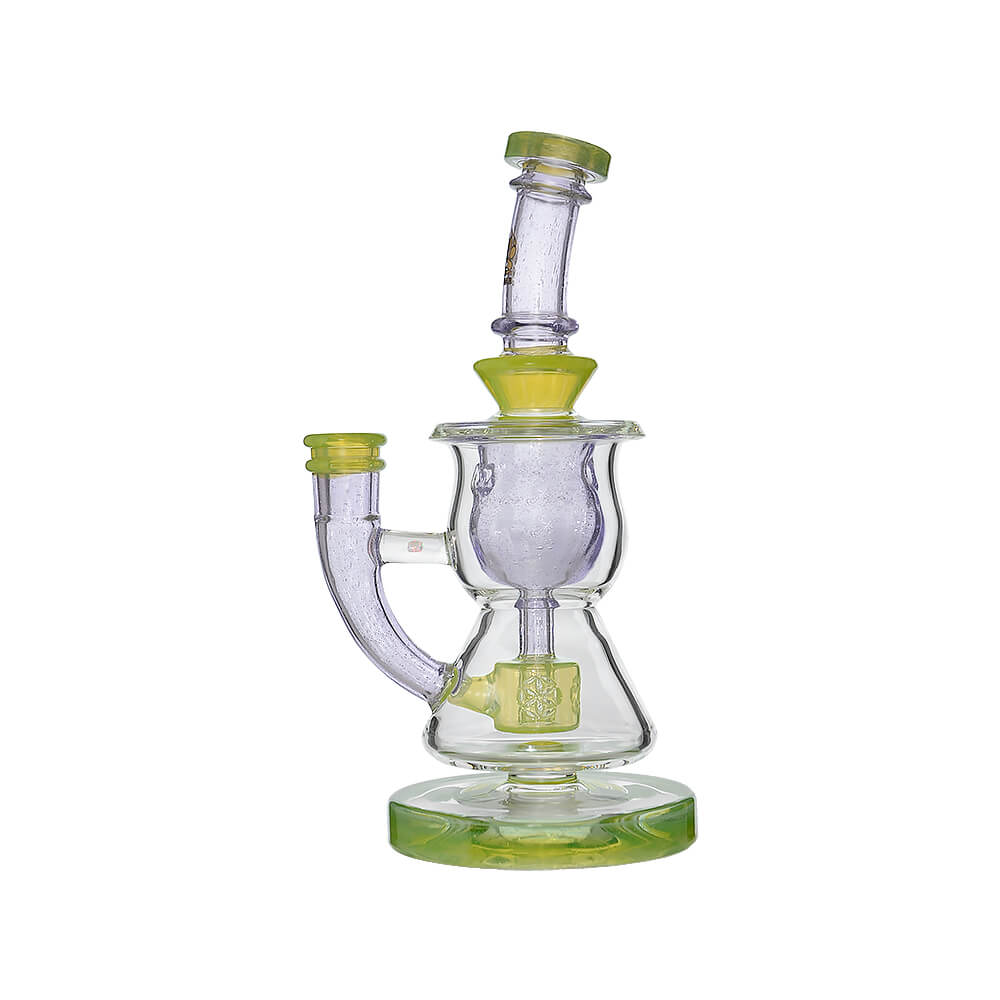 Calibear Curvy Torus Incycler Dab Rig | 8" Borosilicate Glass Rig with Torus Chamber