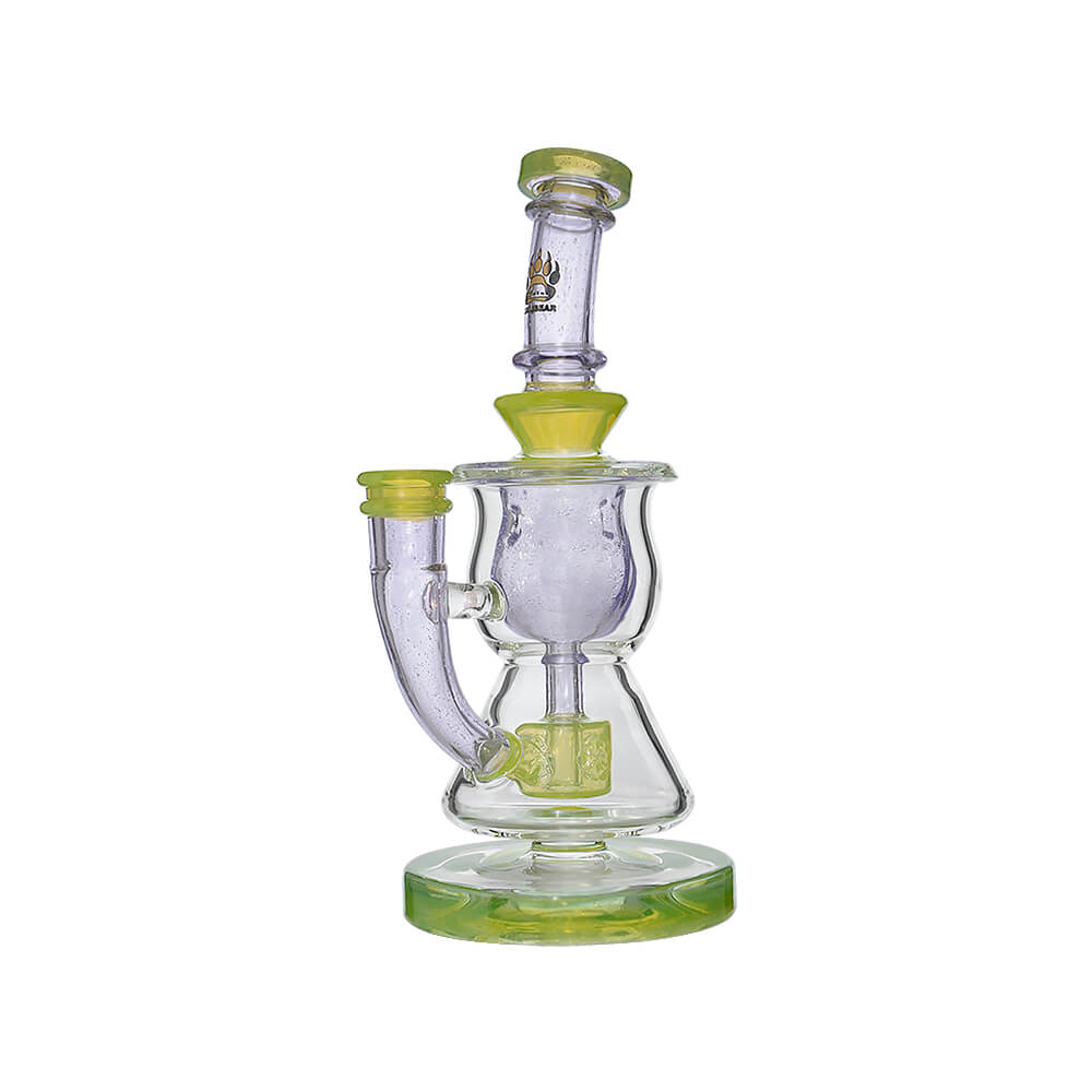 Calibear Curvy Torus Incycler Dab Rig | 8" Borosilicate Glass Rig with Torus Chamber