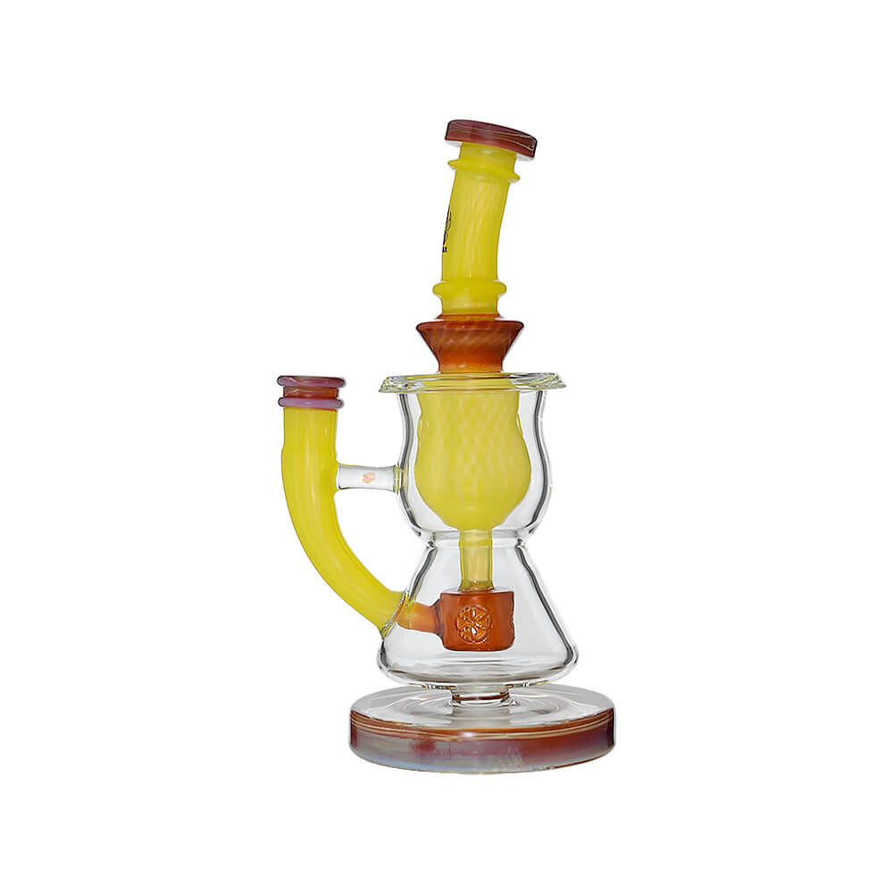 Calibear Curvy Torus Incycler Dab Rig | 8" Borosilicate Glass Rig with Torus Chamber