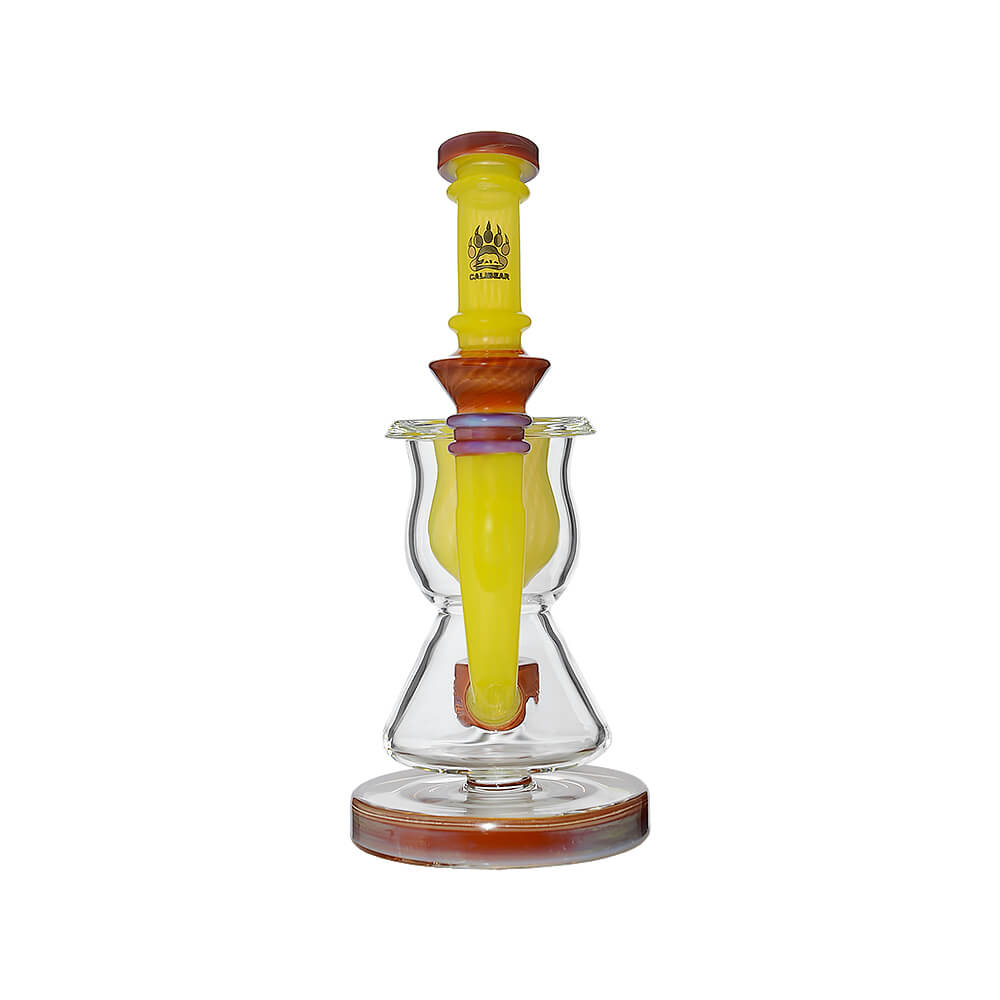 Calibear Curvy Torus Incycler Dab Rig | 8" Borosilicate Glass Rig with Torus Chamber