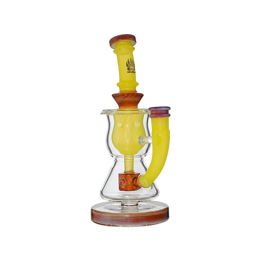 Calibear Curvy Torus Incycler Dab Rig | 8" Borosilicate Glass Rig with Torus Chamber