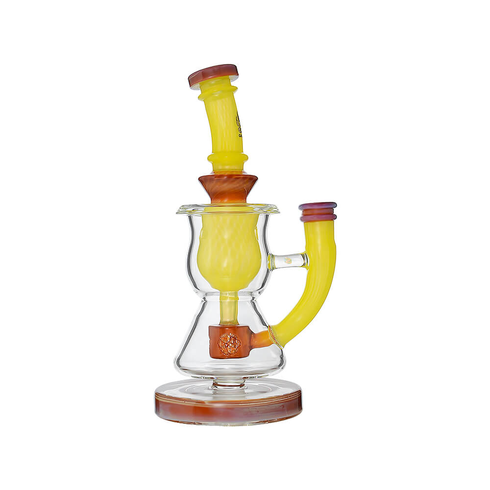 Calibear Curvy Torus Incycler Dab Rig | 8" Borosilicate Glass Rig with Torus Chamber