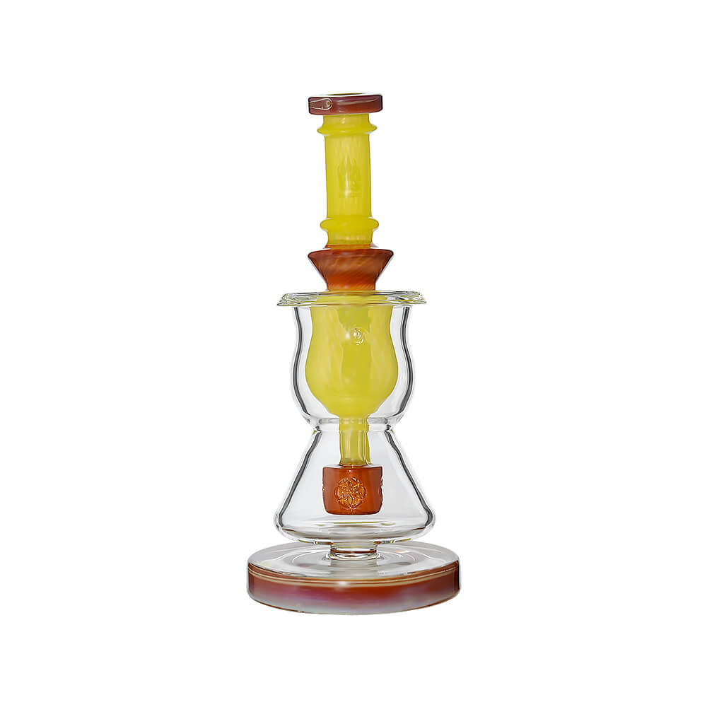 Calibear Curvy Torus Incycler Dab Rig | 8" Borosilicate Glass Rig with Torus Chamber