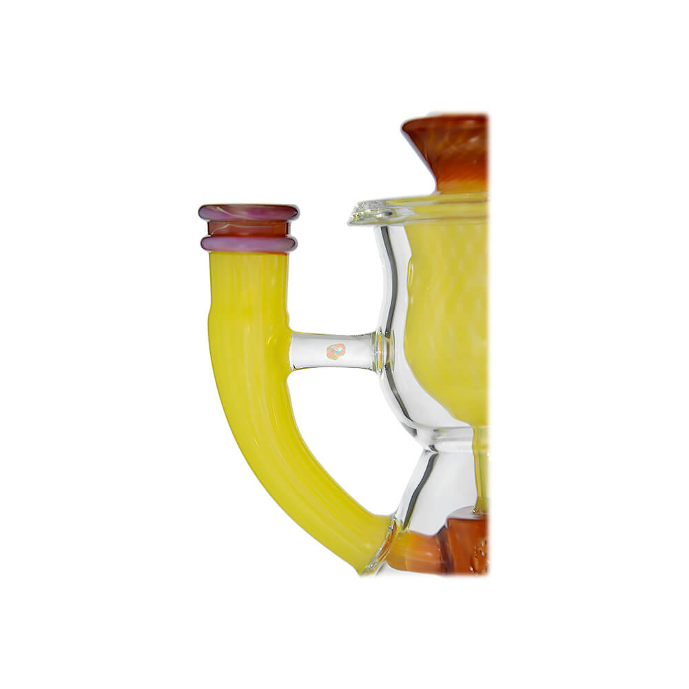 Calibear Curvy Torus Incycler Dab Rig | 8" Borosilicate Glass Rig with Torus Chamber